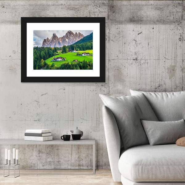 Mountain Village Italy Canvas Wall Art-5 Horizontal-Gallery Wrap-22" x 12"-Tiaracle