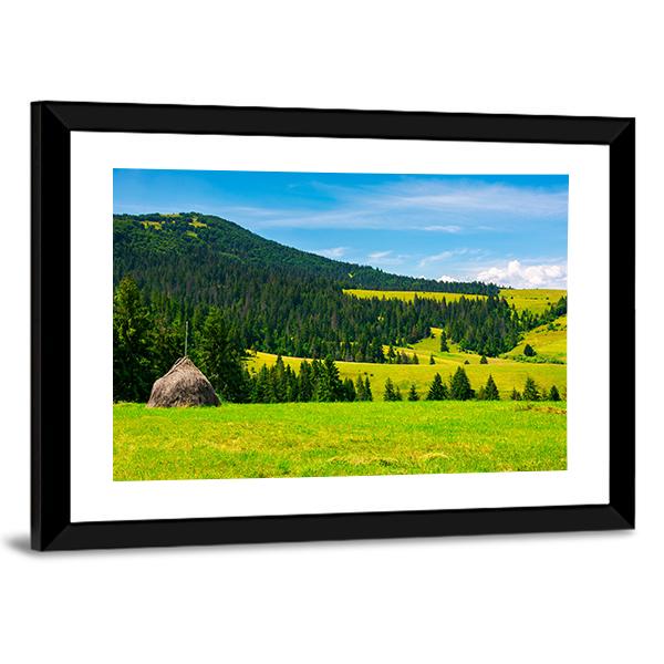Mountainous Rural Area Canvas Wall Art-1 Piece-Framed Print-20" x 16"-Tiaracle