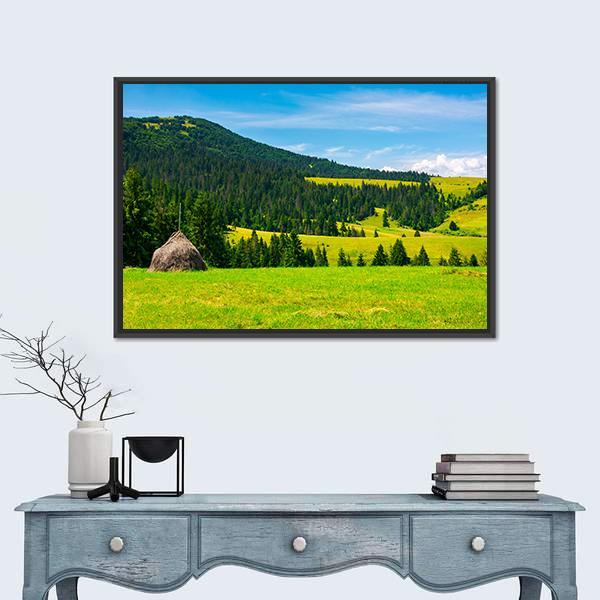 Mountainous Rural Area Canvas Wall Art-3 Horizontal-Gallery Wrap-25" x 16"-Tiaracle
