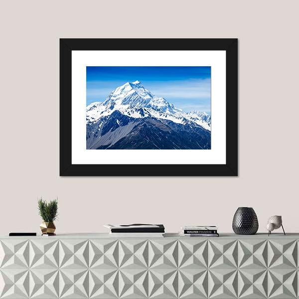 Mountains Peak New Zealand Canvas Wall Art-1 Piece-Framed Print-20" x 16"-Tiaracle