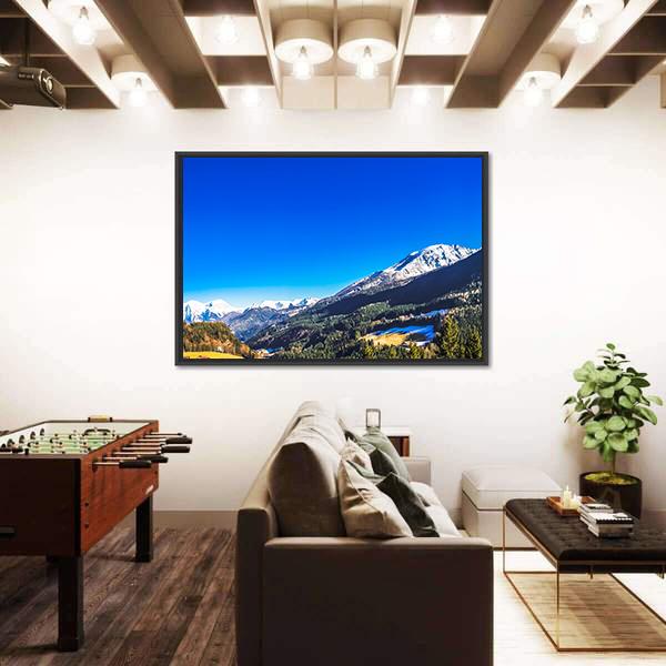 Mountains View In Berchtesgaden Canvas Wall Art-3 Horizontal-Gallery Wrap-25" x 16"-Tiaracle