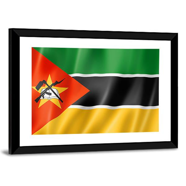 Mozambique Flag Canvas Wall Art-5 Horizontal-Gallery Wrap-22" x 12"-Tiaracle