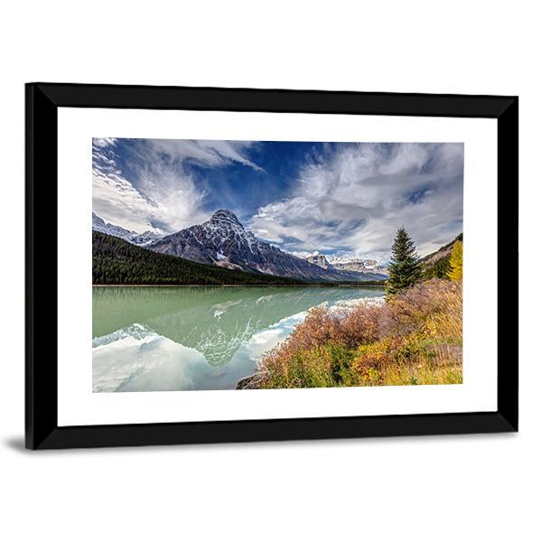 Mt Chephren In Autumn Canvas Wall Art-5 Horizontal-Gallery Wrap-22" x 12"-Tiaracle