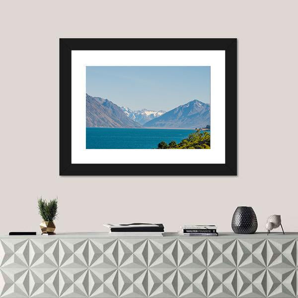 Mt Cook Beside Lake Tekapo Canvas Wall Art-1 Piece-Framed Print-20" x 16"-Tiaracle