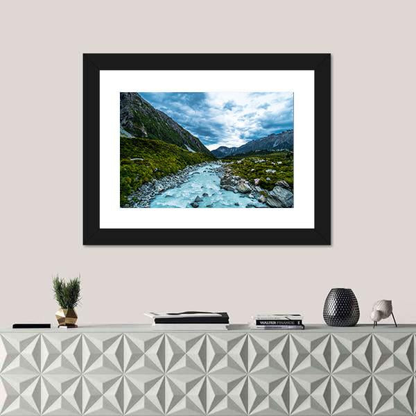 Mt Cook &amp; Hook Valley Canvas Wall Art-5 Horizontal-Gallery Wrap-22" x 12"-Tiaracle