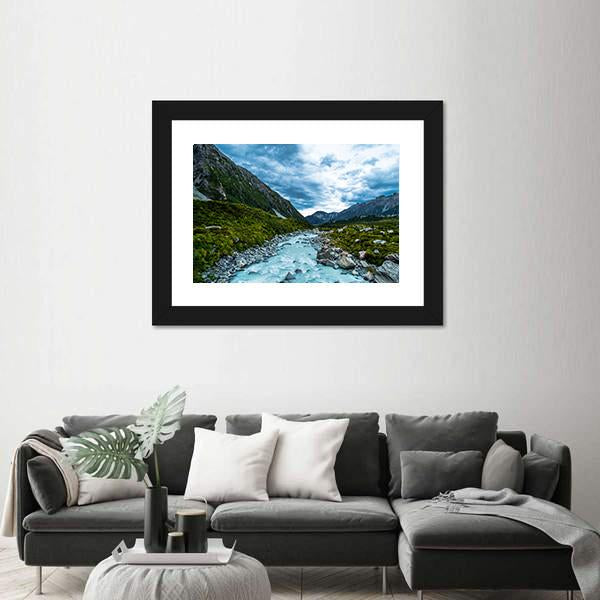 Mt Cook &amp; Hook Valley Canvas Wall Art-5 Horizontal-Gallery Wrap-22" x 12"-Tiaracle