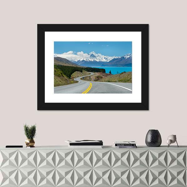 Mt Cook In New Zealand Canvas Wall Art-3 Horizontal-Gallery Wrap-25" x 16"-Tiaracle