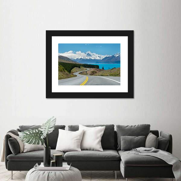 Mt Cook In New Zealand Canvas Wall Art-3 Horizontal-Gallery Wrap-25" x 16"-Tiaracle