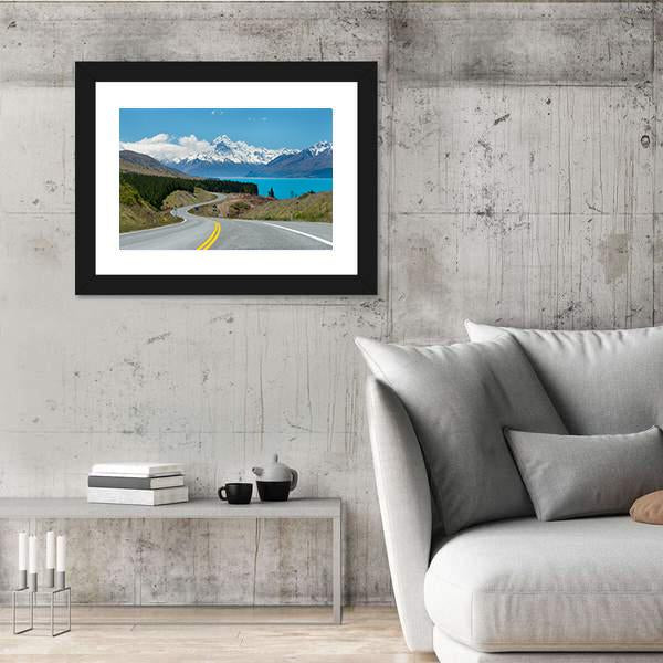 Mt Cook In New Zealand Canvas Wall Art-3 Horizontal-Gallery Wrap-25" x 16"-Tiaracle