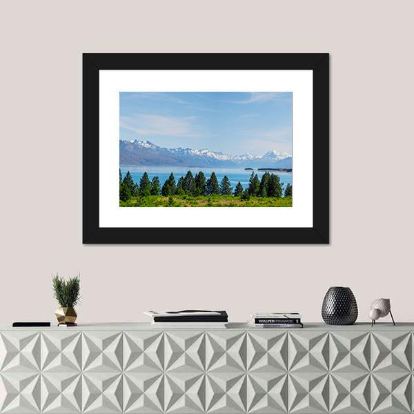 Mt Cook In Summer Beside The Lake Canvas Wall Art-3 Horizontal-Gallery Wrap-25" x 16"-Tiaracle