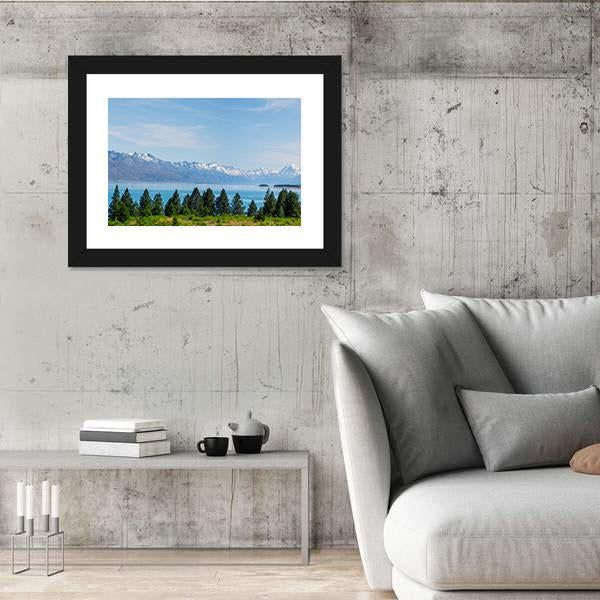 Mt Cook In Summer Beside The Lake Canvas Wall Art-3 Horizontal-Gallery Wrap-25" x 16"-Tiaracle