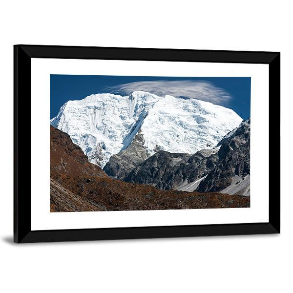 Mt Shishapangma From Langtang Valley Canvas Wall Art-1 Piece-Framed Print-20" x 16"-Tiaracle