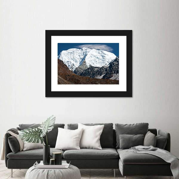 Mt Shishapangma From Langtang Valley Canvas Wall Art-1 Piece-Framed Print-30" x 20"-Tiaracle