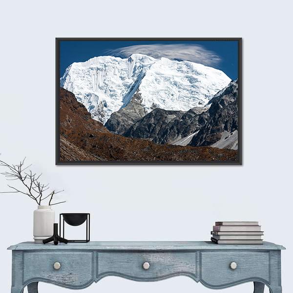 Mt Shishapangma From Langtang Valley Canvas Wall Art-3 Horizontal-Gallery Wrap-25" x 16"-Tiaracle