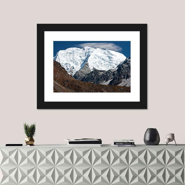 Mt Shishapangma From Langtang Valley Canvas Wall Art-3 Horizontal-Gallery Wrap-25" x 16"-Tiaracle