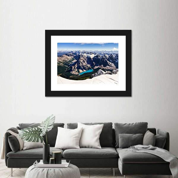 Mt Temple Canada Canvas Wall Art-1 Piece-Framed Print-20" x 16"-Tiaracle