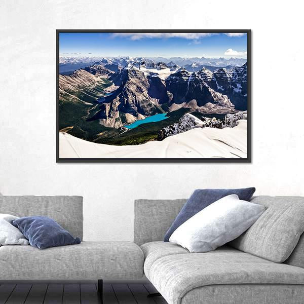 Mt Temple Canada Canvas Wall Art-5 Horizontal-Gallery Wrap-22" x 12"-Tiaracle