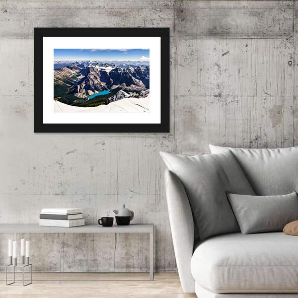 Mt Temple Canada Canvas Wall Art-5 Horizontal-Gallery Wrap-22" x 12"-Tiaracle