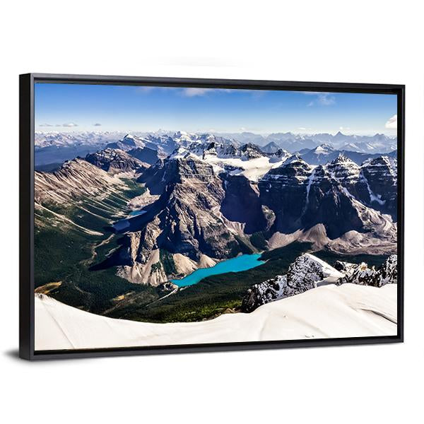 Mt Temple Canada Canvas Wall Art-5 Horizontal-Gallery Wrap-22" x 12"-Tiaracle