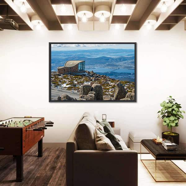 Mt Wellington & Hobart City Canvas Wall Art-3 Horizontal-Gallery Wrap-25" x 16"-Tiaracle