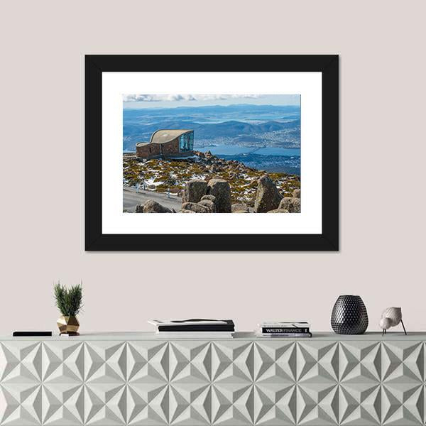 Mt Wellington &amp; Hobart City Canvas Wall Art-3 Horizontal-Gallery Wrap-25" x 16"-Tiaracle