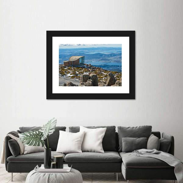 Mt Wellington &amp; Hobart City Canvas Wall Art-3 Horizontal-Gallery Wrap-25" x 16"-Tiaracle