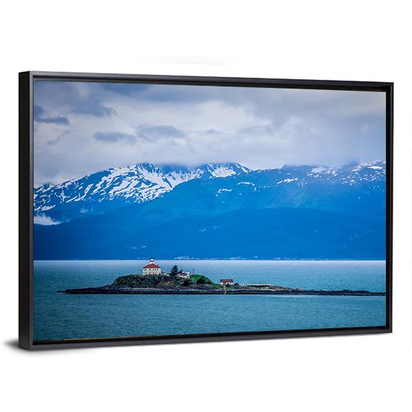 Mud Bay In Alaska Canvas Wall Art-1 Piece-Floating Frame-24" x 16"-Tiaracle