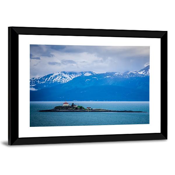 Mud Bay In Alaska Canvas Wall Art-1 Piece-Framed Print-20" x 16"-Tiaracle