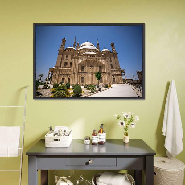 Muhammad Ali Mosque Cairo Canvas Wall Art-1 Piece-Floating Frame-36" x 24"-Tiaracle
