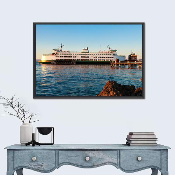 Mukilteo To Bainbridge Washington State Canvas Wall Art-3 Horizontal-Gallery Wrap-25" x 16"-Tiaracle
