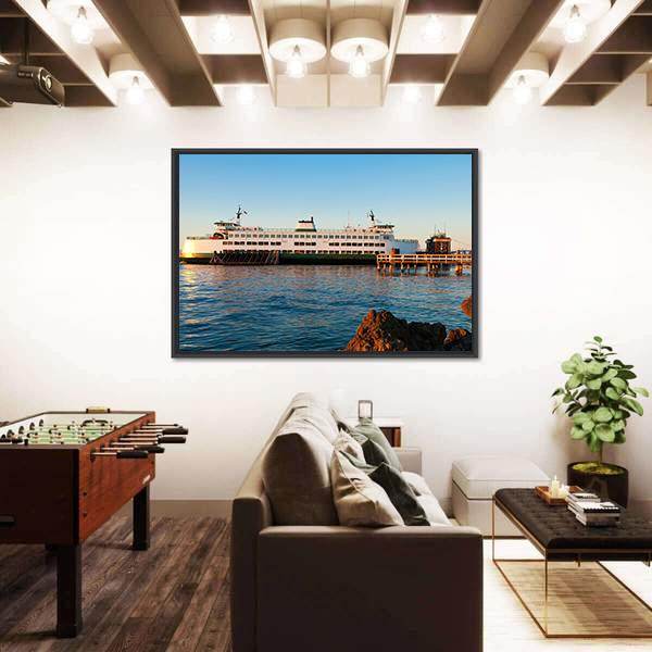 Mukilteo To Bainbridge Washington State Canvas Wall Art-3 Horizontal-Gallery Wrap-25" x 16"-Tiaracle