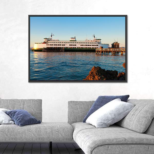 Mukilteo To Bainbridge Washington State Canvas Wall Art-3 Horizontal-Gallery Wrap-25" x 16"-Tiaracle