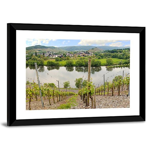 Mulheim Village &amp; River Canvas Wall Art-3 Horizontal-Gallery Wrap-25" x 16"-Tiaracle