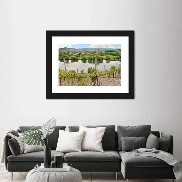 Mulheim Village &amp; River Canvas Wall Art-3 Horizontal-Gallery Wrap-25" x 16"-Tiaracle