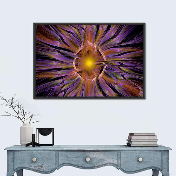 Multicolored Fractal Pattern Canvas Wall Art-5 Horizontal-Gallery Wrap-22" x 12"-Tiaracle