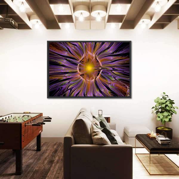 Multicolored Fractal Pattern Canvas Wall Art-5 Horizontal-Gallery Wrap-22" x 12"-Tiaracle
