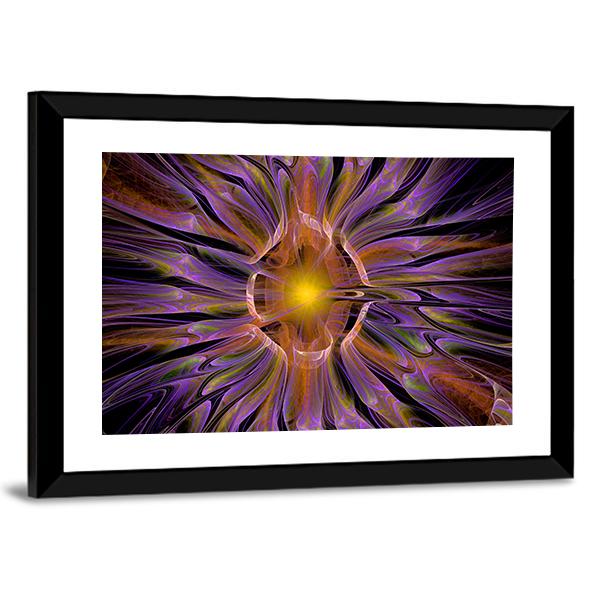 Multicolored Fractal Pattern Canvas Wall Art-5 Horizontal-Gallery Wrap-22" x 12"-Tiaracle