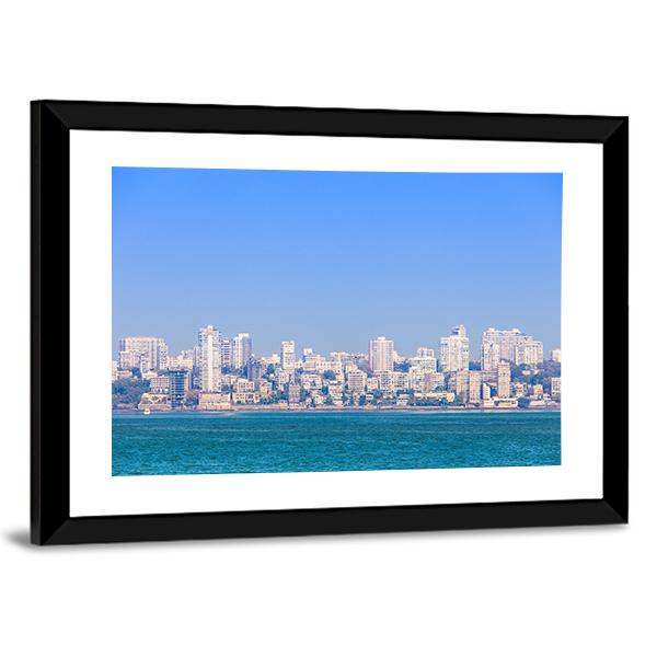 Mumbai Skyline Canvas Wall Art-1 Piece-Framed Print-20" x 16"-Tiaracle