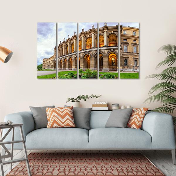 Munich City Skyline Canvas Wall Art-5 Horizontal-Gallery Wrap-22" x 12"-Tiaracle