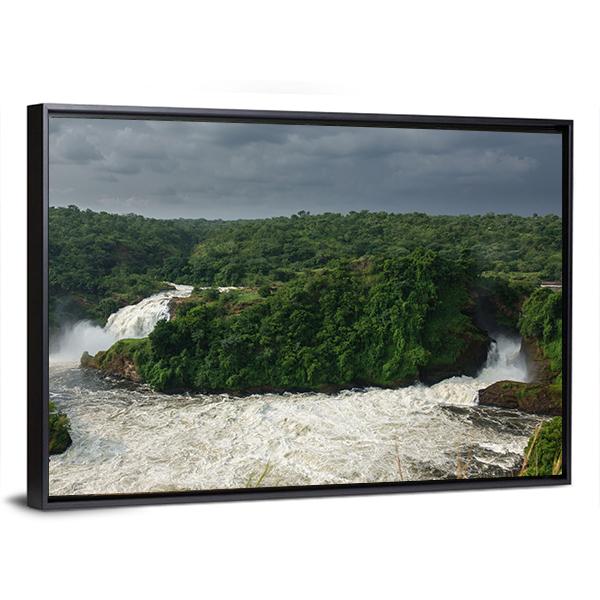 Murchison Falls In Nilo River Uganda Canvas Wall Art-1 Piece-Floating Frame-36" x 24"-Tiaracle