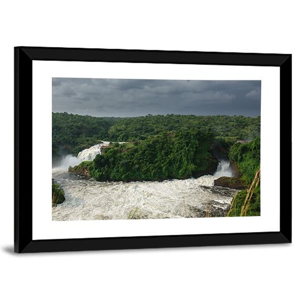 Murchison Falls In Nilo River Uganda Canvas Wall Art-1 Piece-Framed Print-42" x 14"-Tiaracle