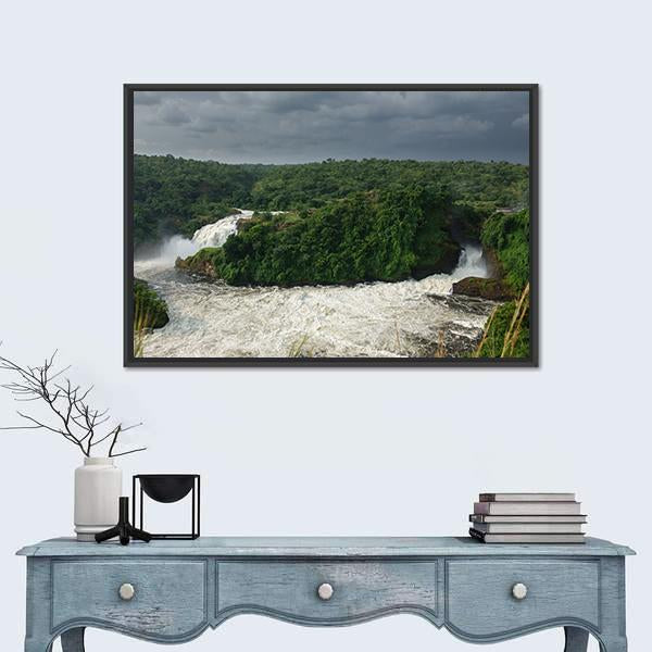 Murchison Falls In Nilo River Uganda Canvas Wall Art-5 Horizontal-Gallery Wrap-22" x 12"-Tiaracle