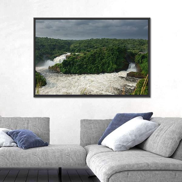 Murchison Falls In Nilo River Uganda Canvas Wall Art-5 Horizontal-Gallery Wrap-22" x 12"-Tiaracle