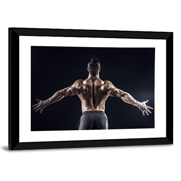 Muscular Man Canvas Wall Art-5 Horizontal-Gallery Wrap-22" x 12"-Tiaracle