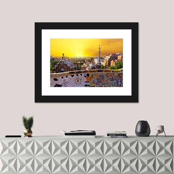 Museum In Guell Canvas Wall Art-3 Horizontal-Gallery Wrap-25" x 16"-Tiaracle