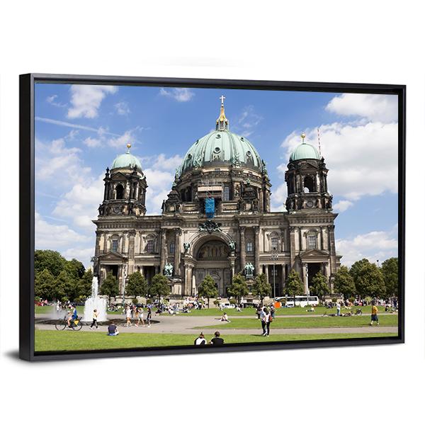 Museum Island In The Mitte District Berlin Canvas Wall Art-1 Piece-Floating Frame-36" x 24"-Tiaracle