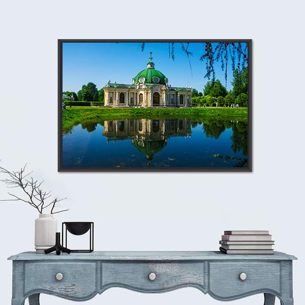 Museum Kuskovo Russia Canvas Wall Art-1 Piece-Floating Frame-24" x 16"-Tiaracle