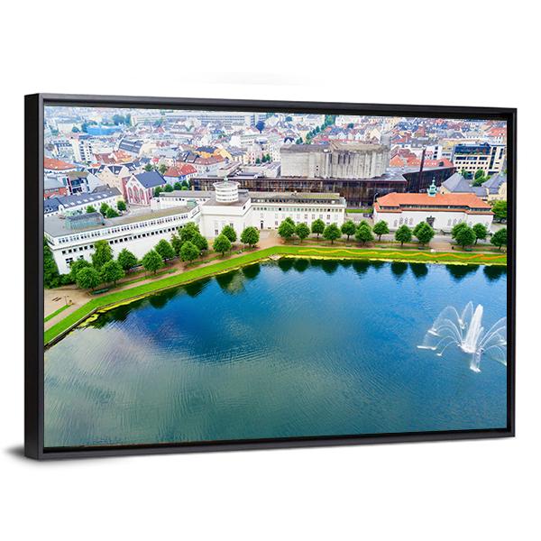 Museum Of Bergen Norway Canvas Wall Art-3 Horizontal-Gallery Wrap-25" x 16"-Tiaracle