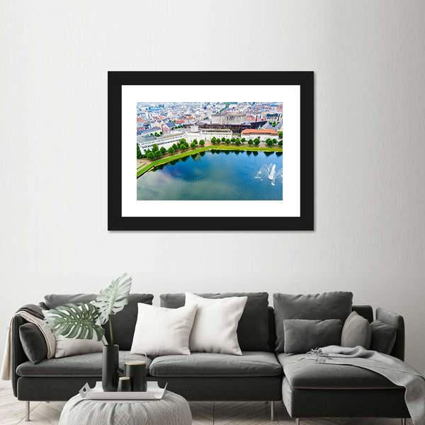 Museum Of Bergen Norway Canvas Wall Art-3 Horizontal-Gallery Wrap-25" x 16"-Tiaracle