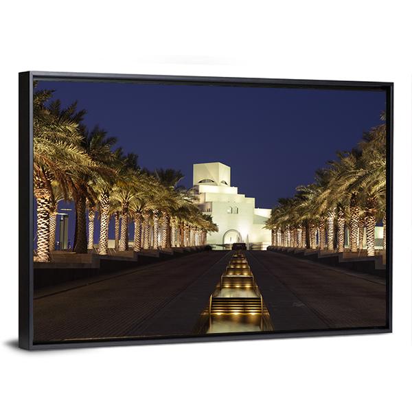 Museum Of Islamic Art Qatar Canvas Wall Art-1 Piece-Floating Frame-24" x 16"-Tiaracle